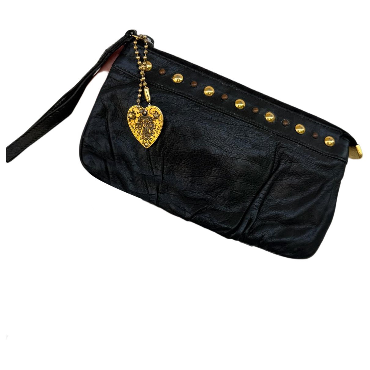 Leather clutch bag