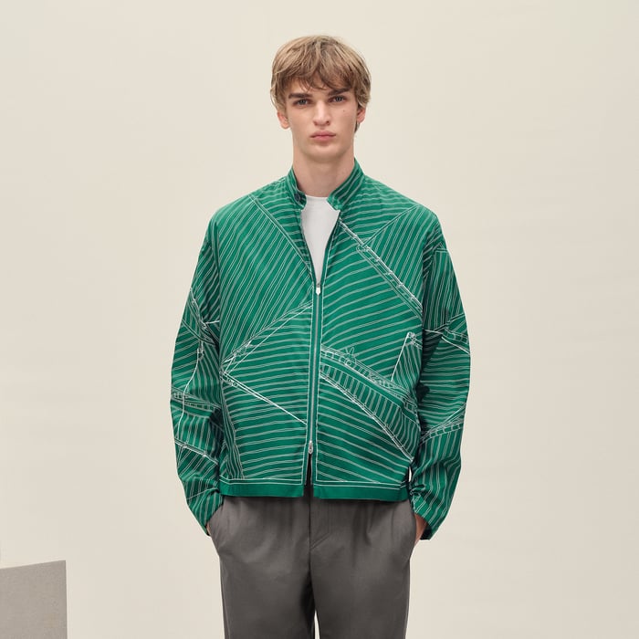 Menthe "Vent Portant Finesse" Zipped Jacket