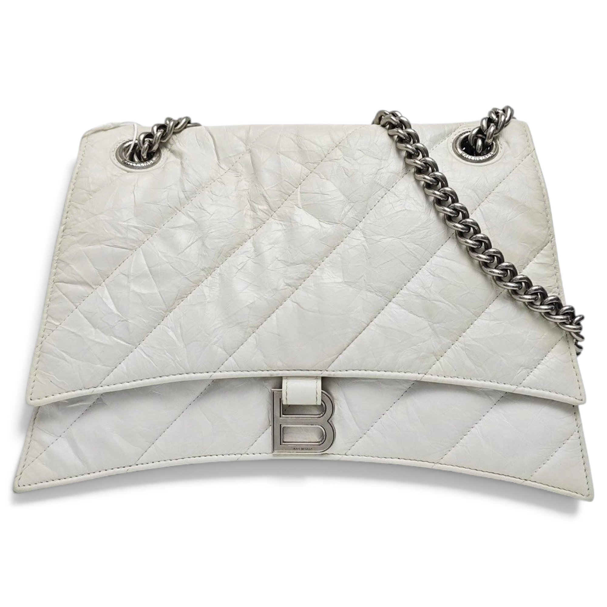 Crush leather handbag