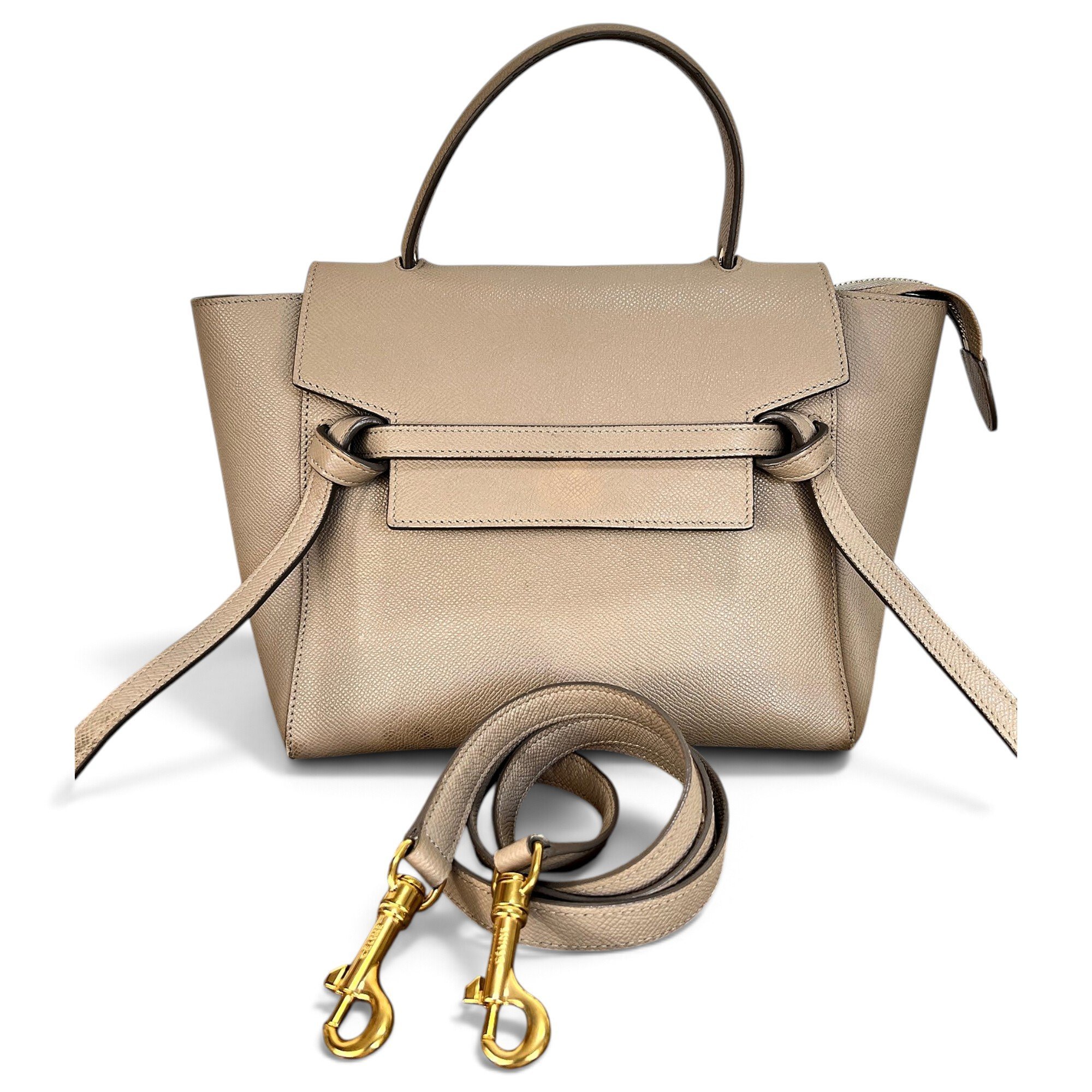 Belt leather handbag