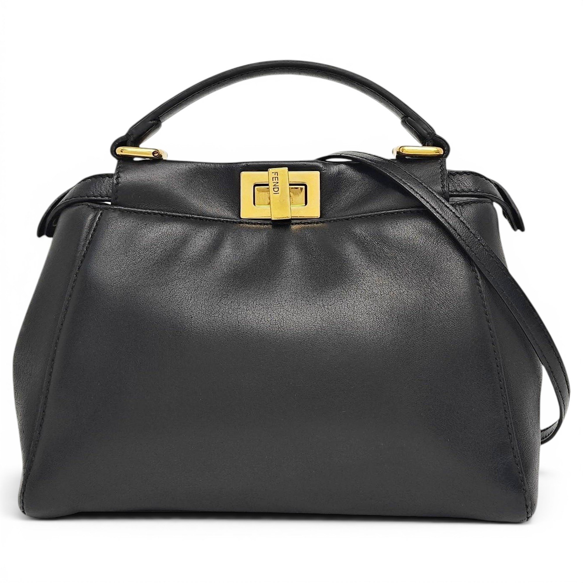 Peekaboo leather handbag