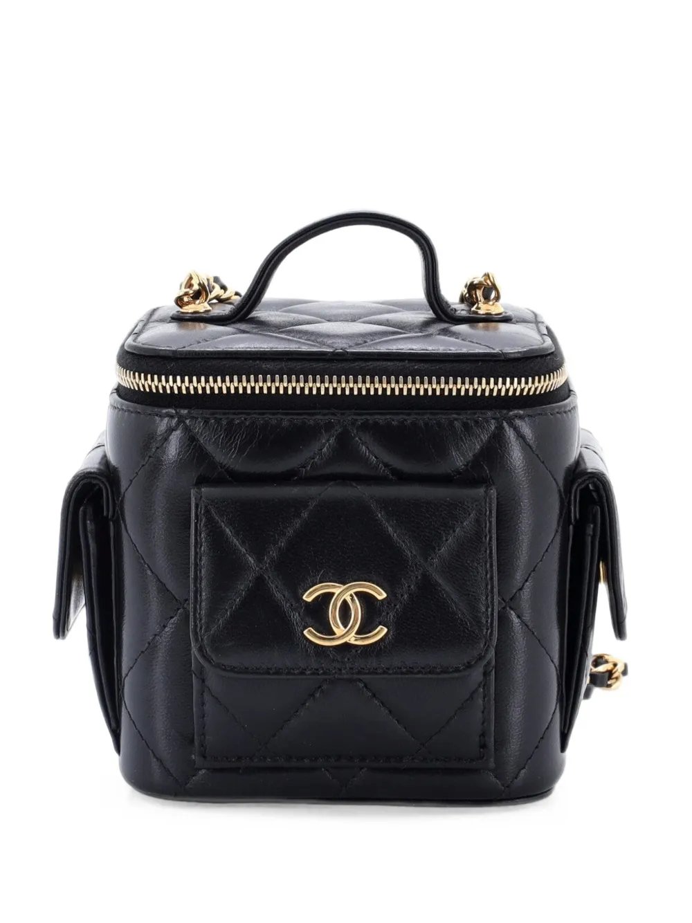 Polly Pocket Top Handle Vanity Case Quilted Lambskin Mini shoulder bag