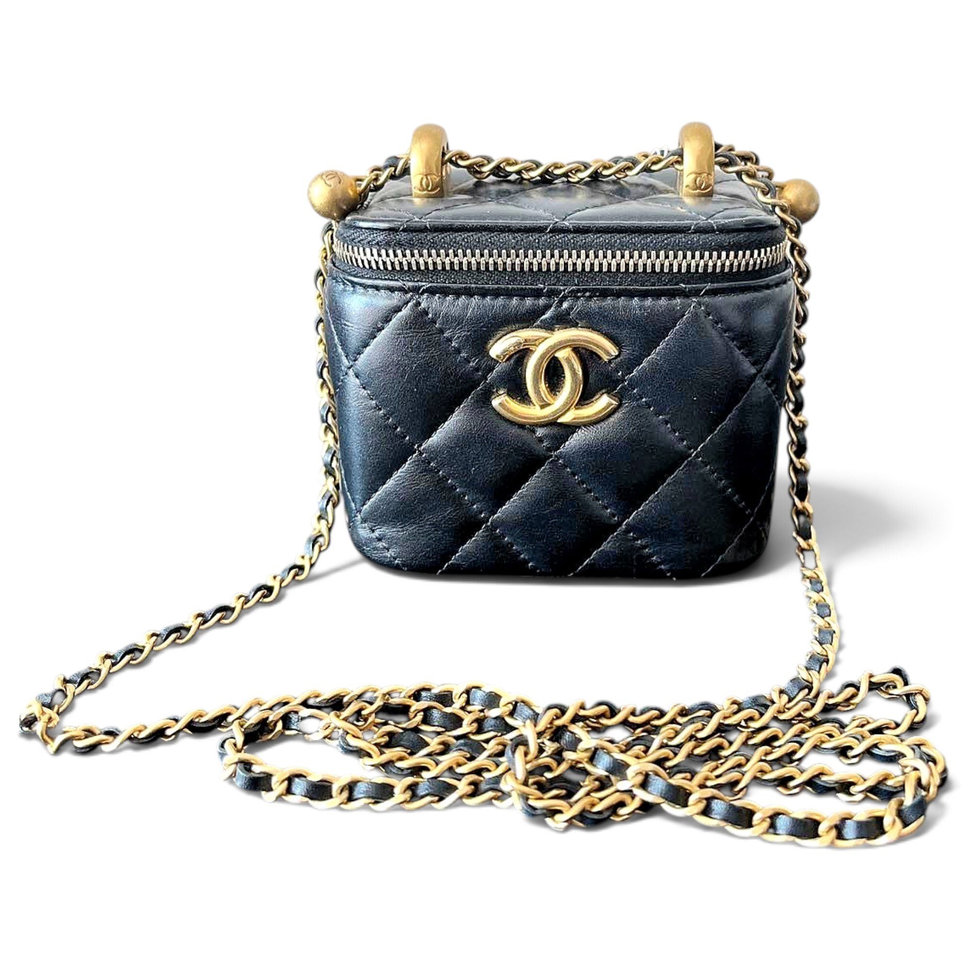 Trendy CC Vanity leather handbag
