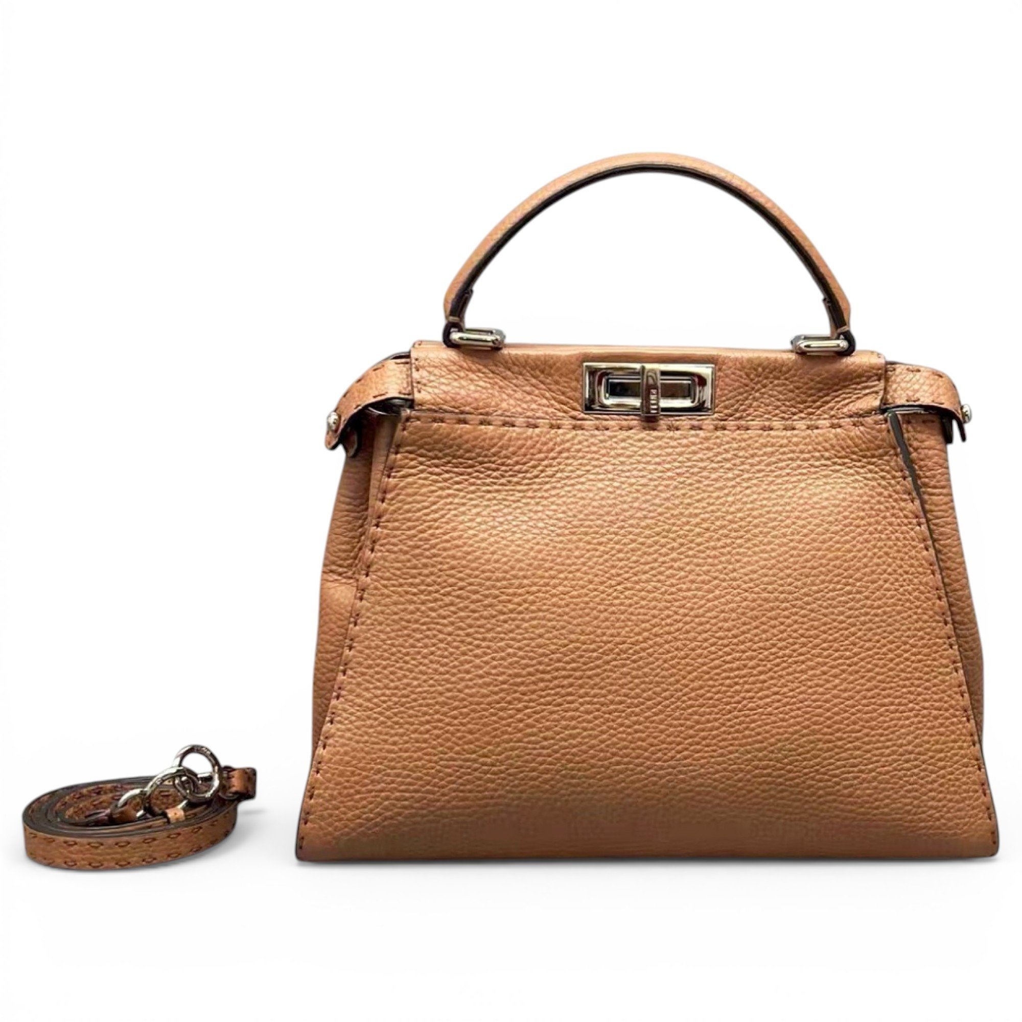 Peekaboo leather handbag