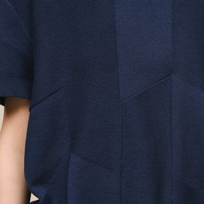 Bleu Outremer "H Voyage" Short-sleeve Sweater