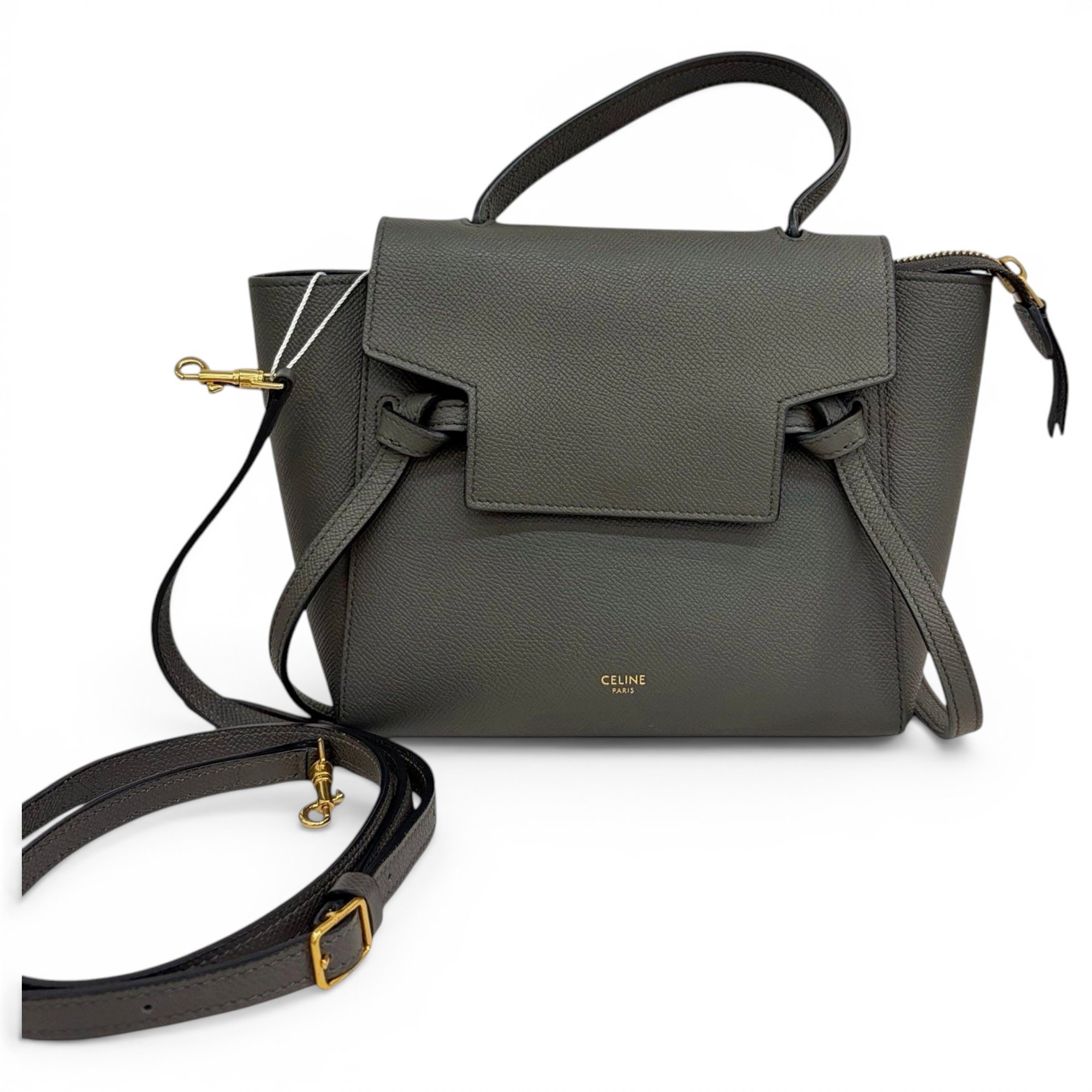 Belt leather handbag