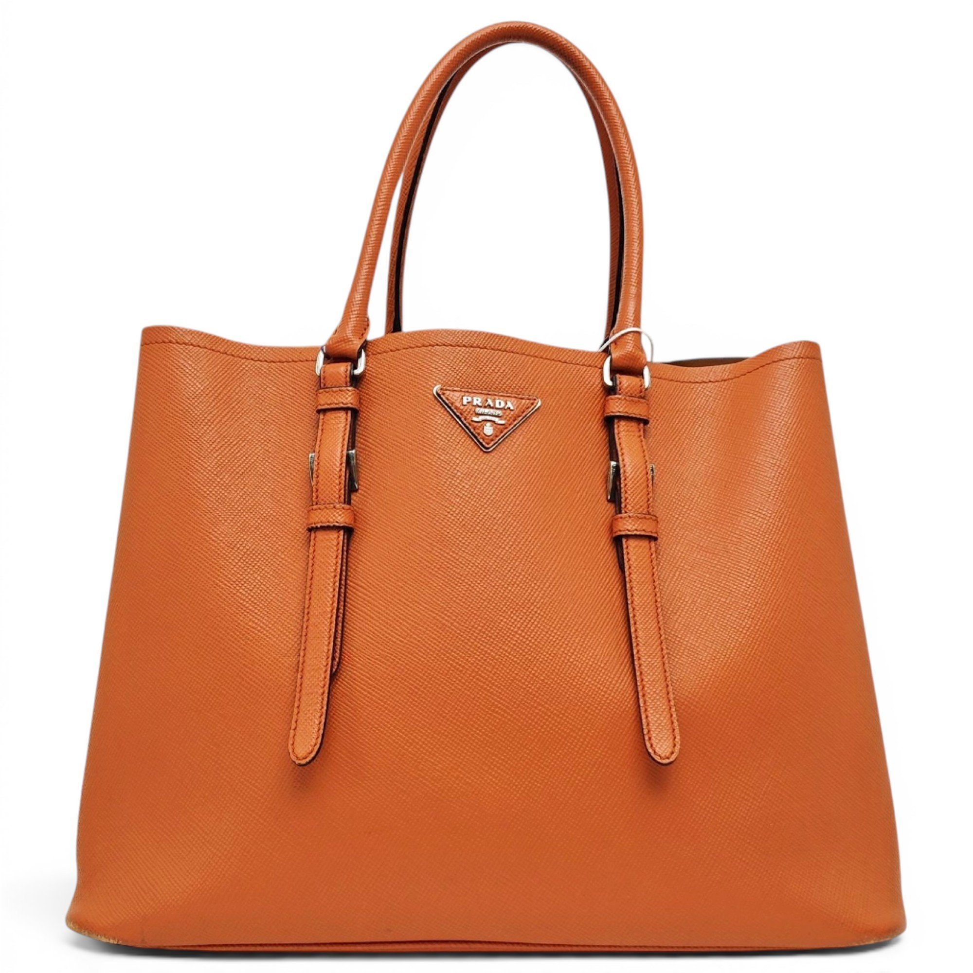 Double leather tote