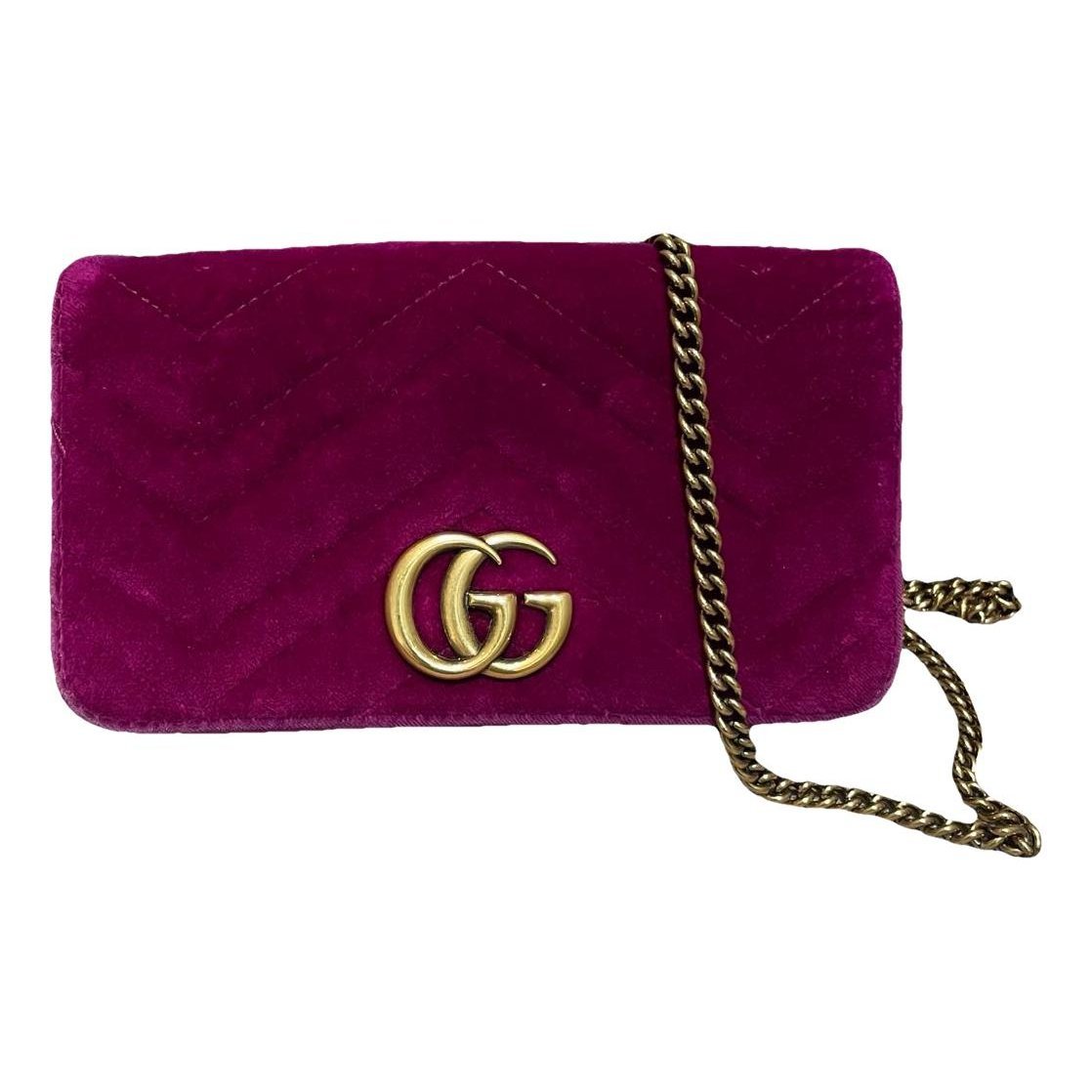 GG Marmont Chain Flap velvet crossbody bag