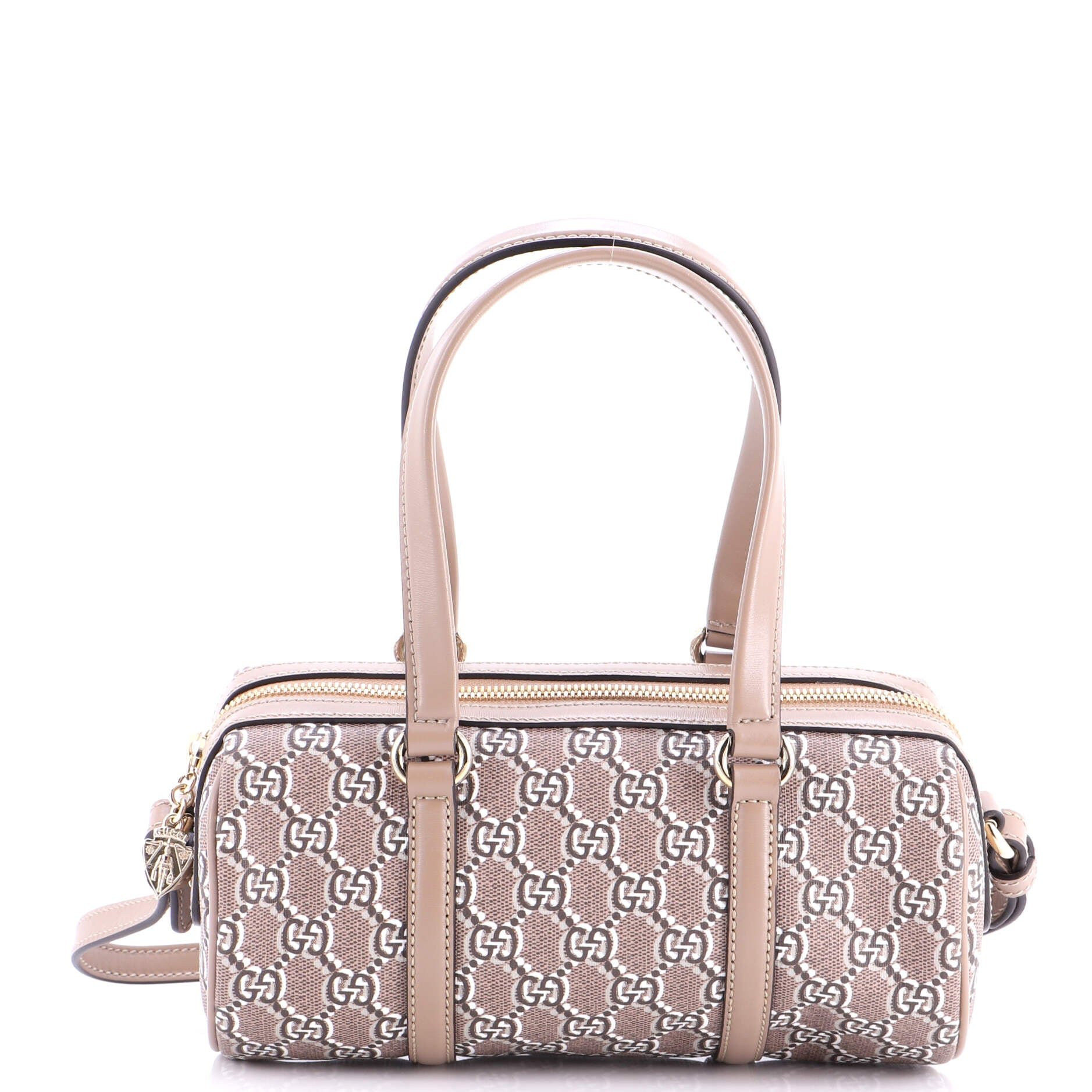 Convertible Duffle Bag GG Shadow Coated Canvas Small