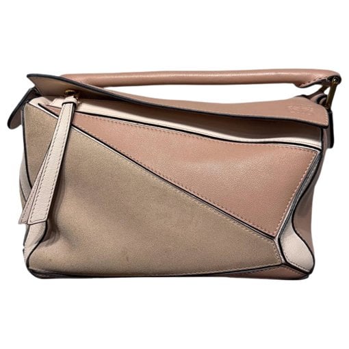 Puzzle leather handbag