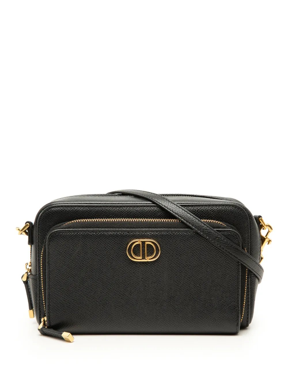 2022 Grained Calfskin Caro Double Pouch crossbody bag