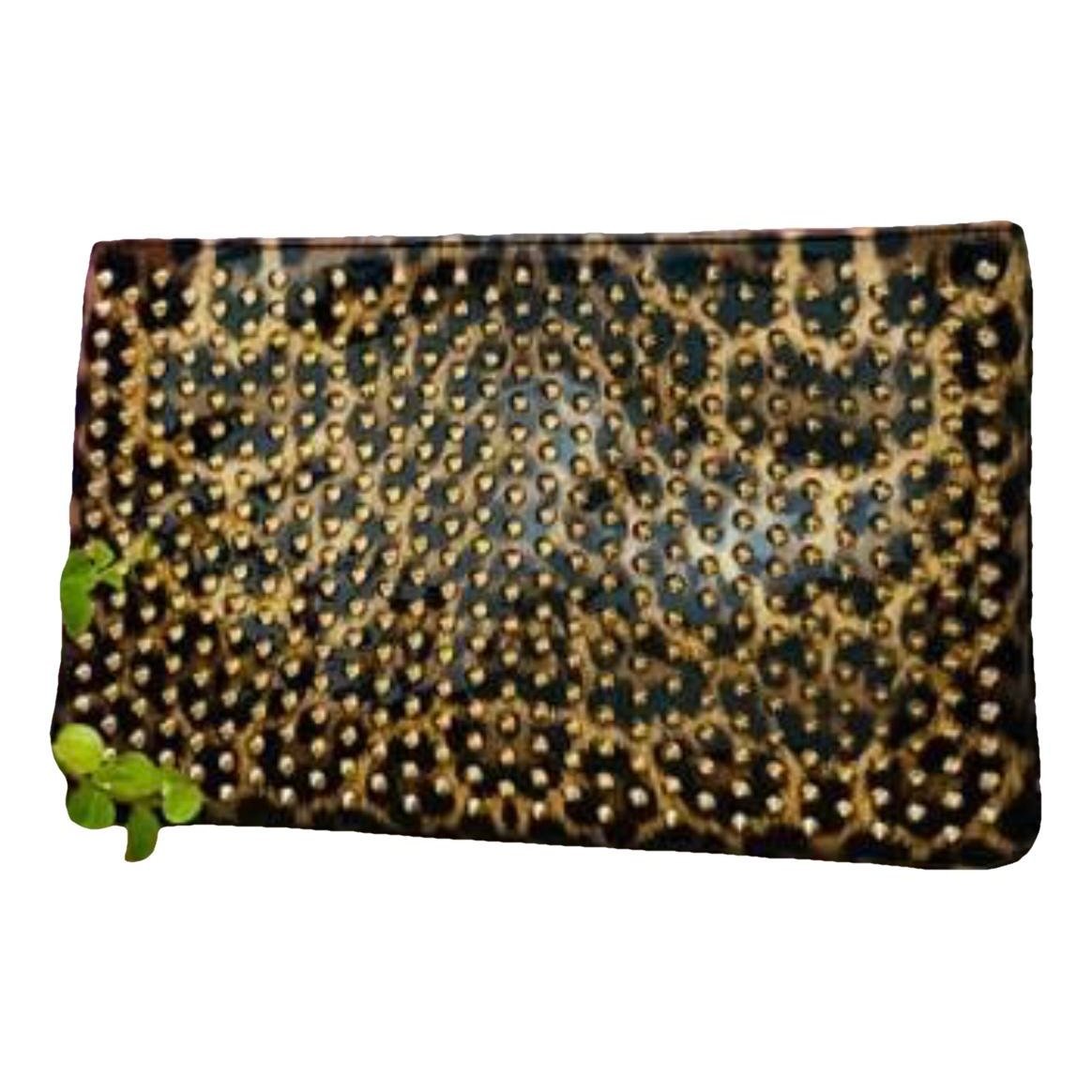 Patent leather clutch bag