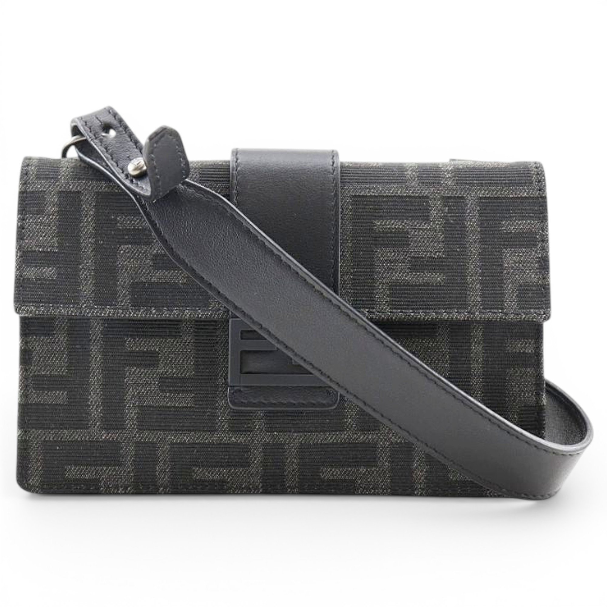Baguette leather clutch bag