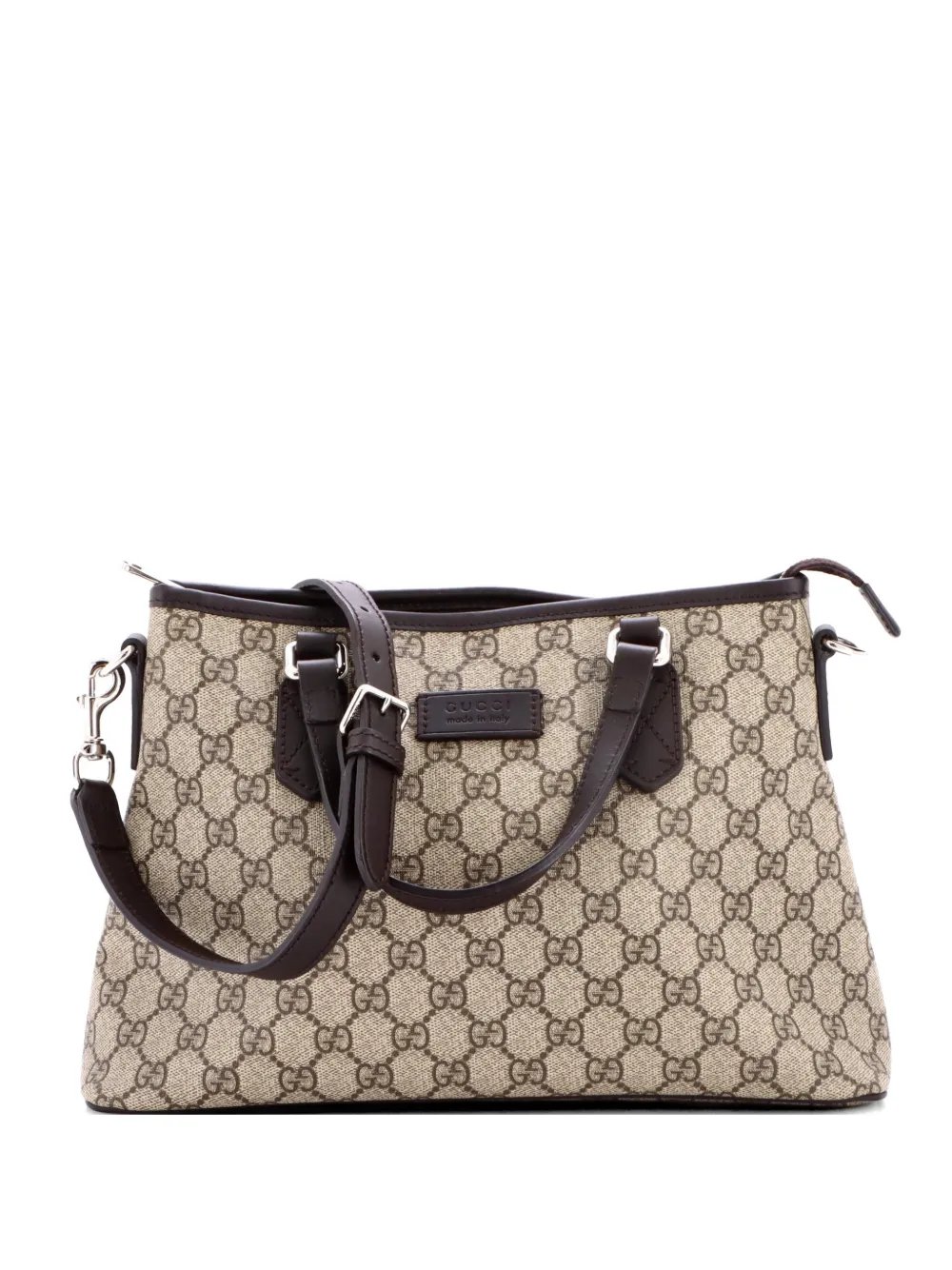 Convertible Zip GG Coated Canvas with Leather Small tote bag