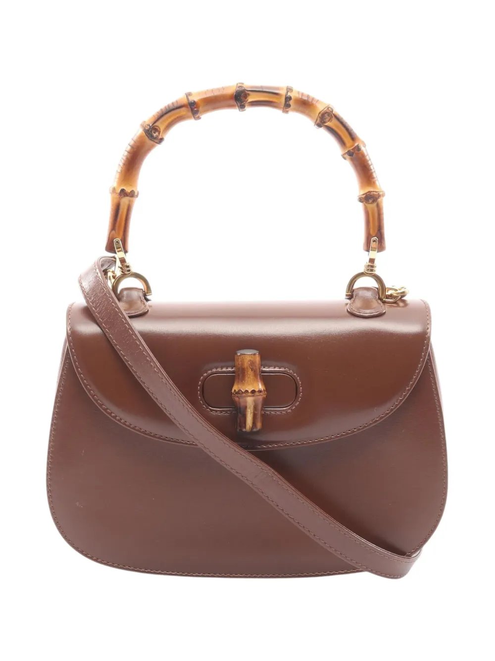 20th Century Small Calfskin Bamboo Night satchel