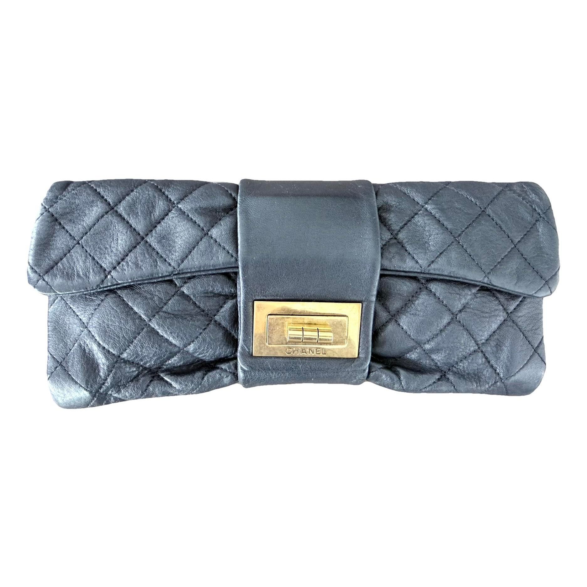 2.55 leather clutch bag