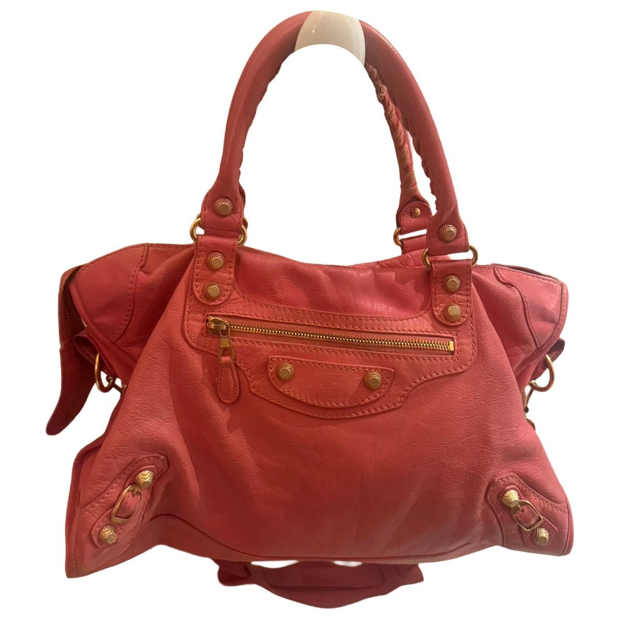 City leather handbag