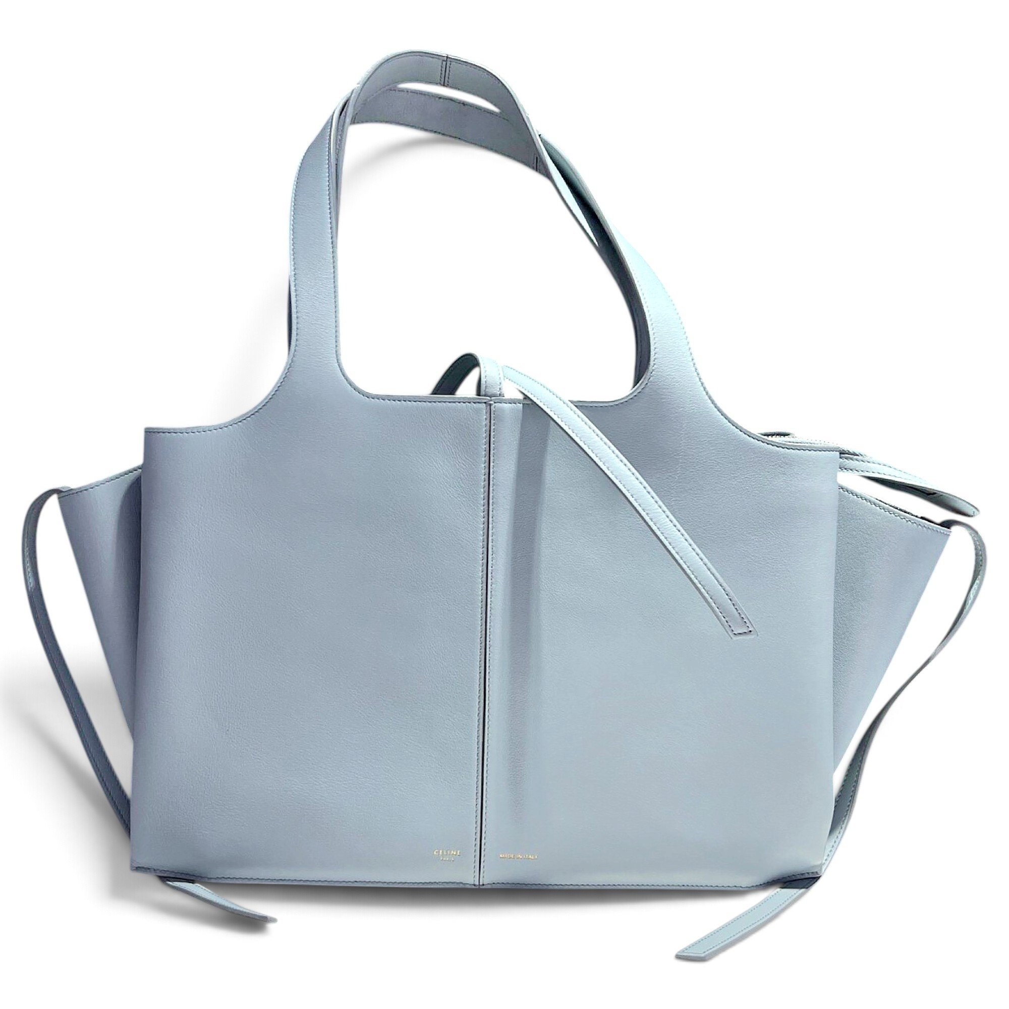 Tri-Fold leather handbag