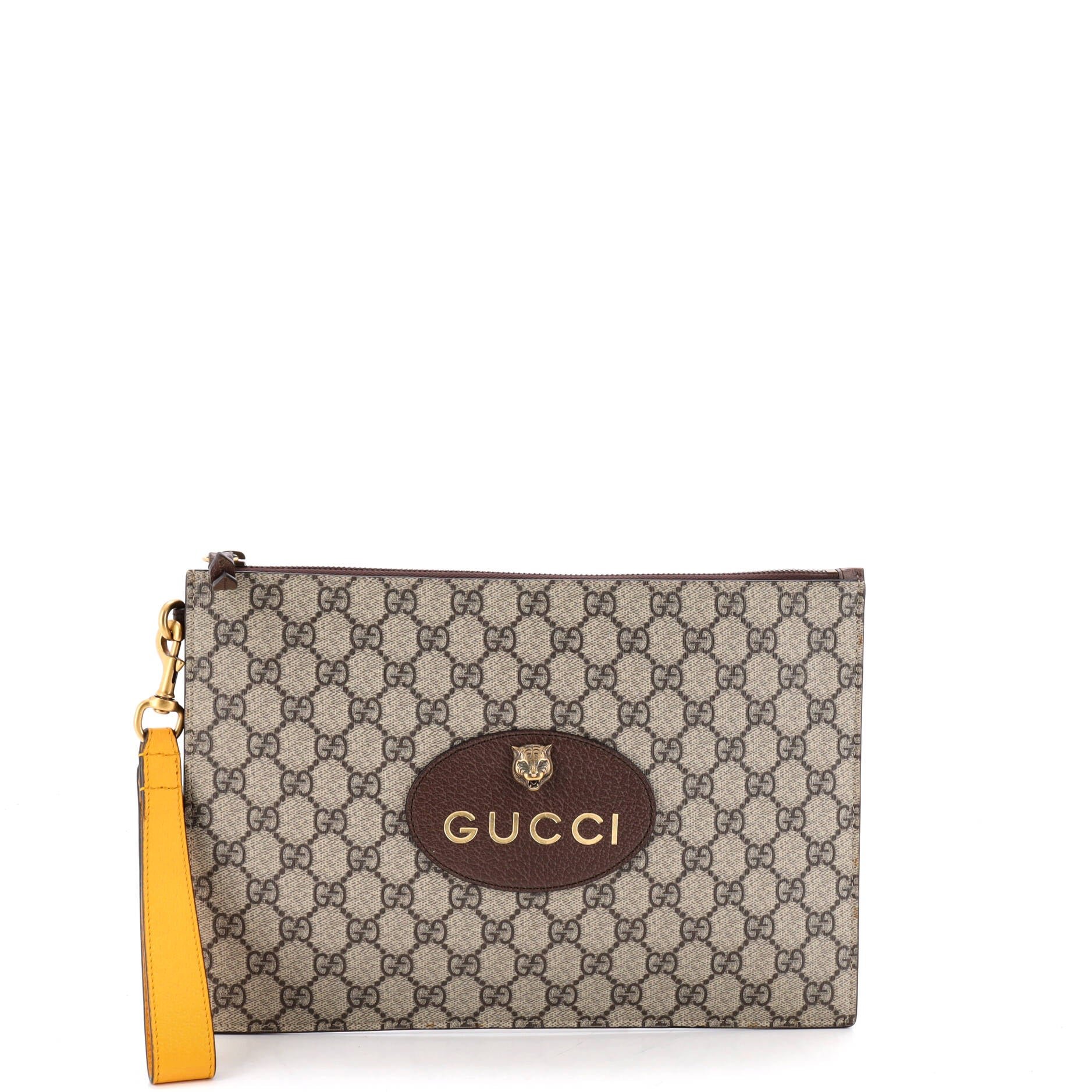 Neo Vintage Wristlet Pouch GG Coated Canvas