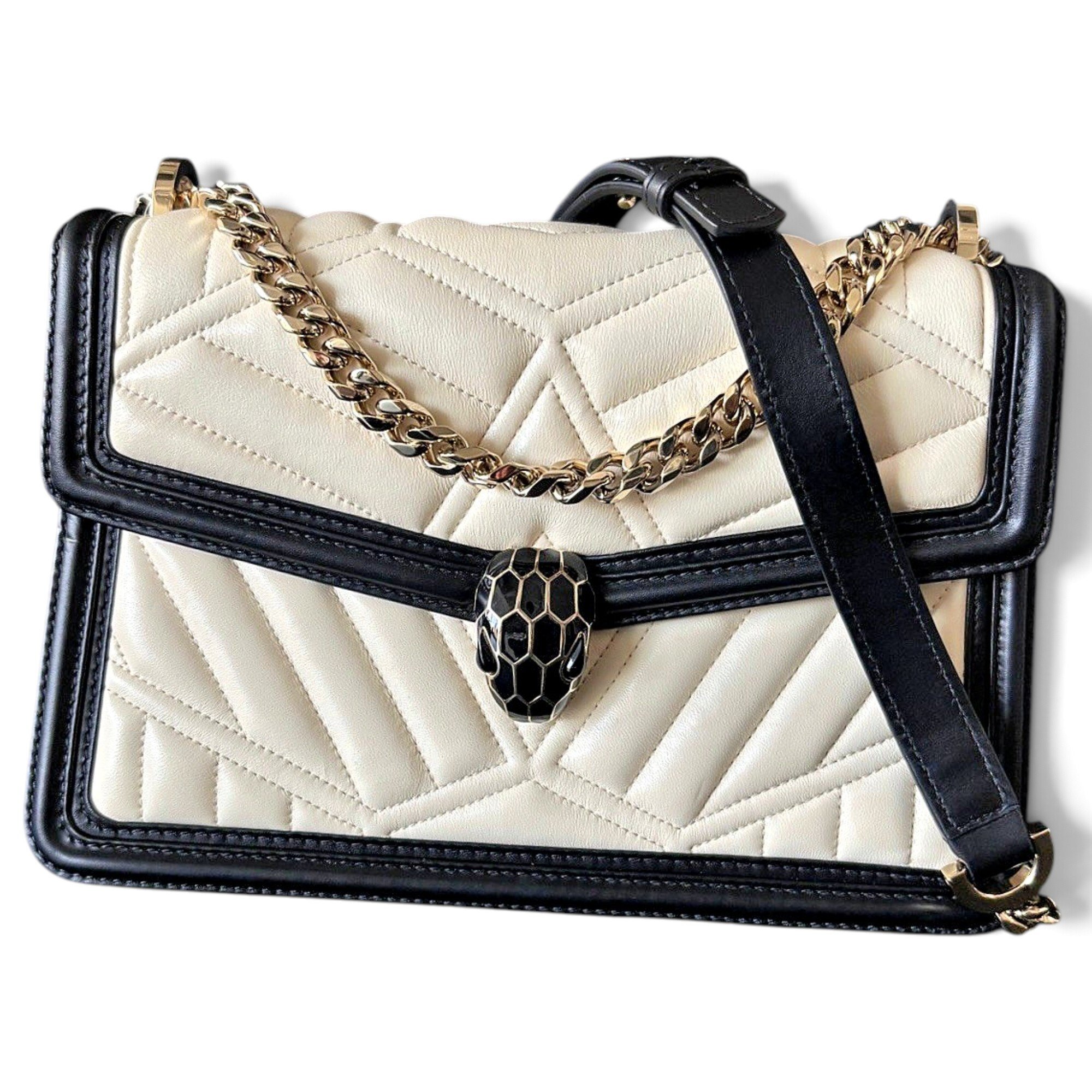 Serpenti leather handbag