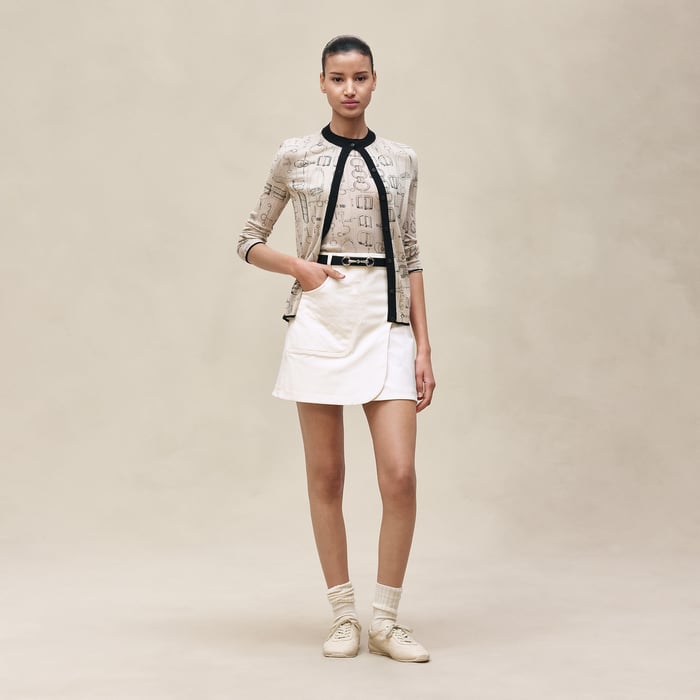 Blanc Naturel Wrap Miniskirt