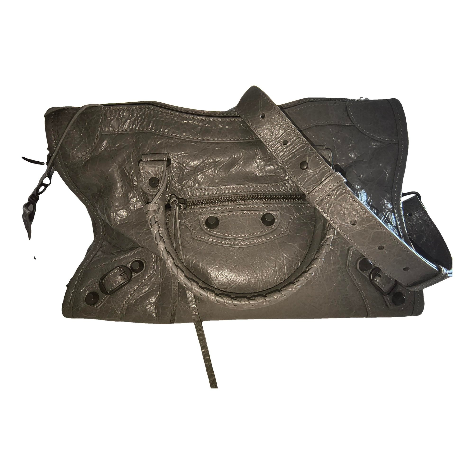 City leather handbag