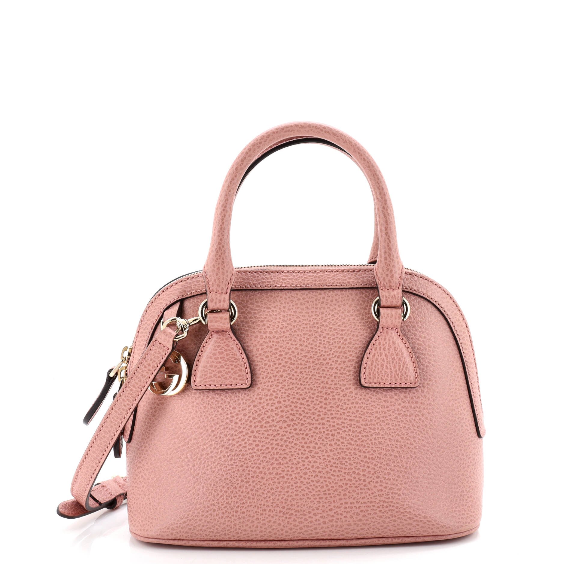 Convertible Dome Satchel Leather Mini