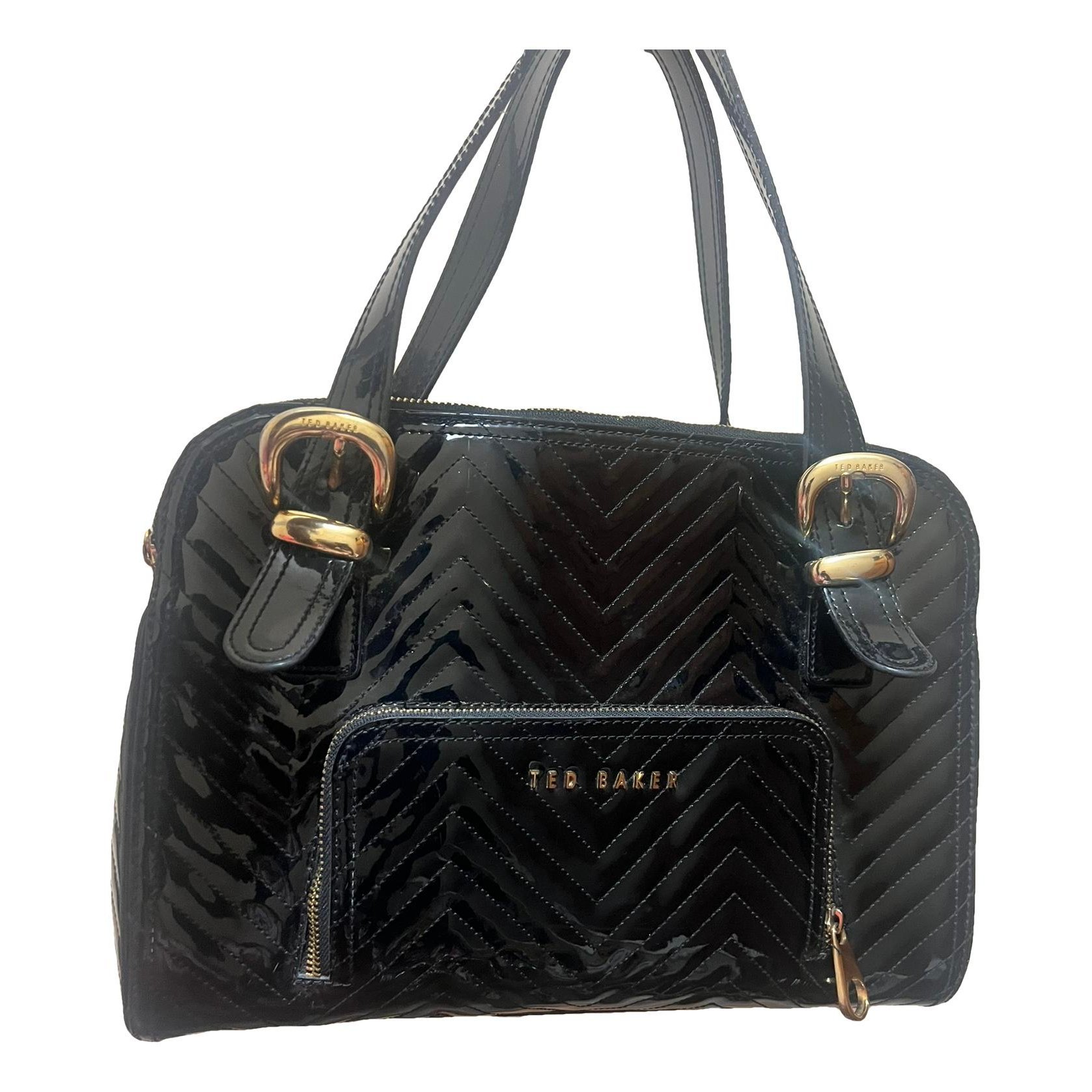 Patent leather handbag