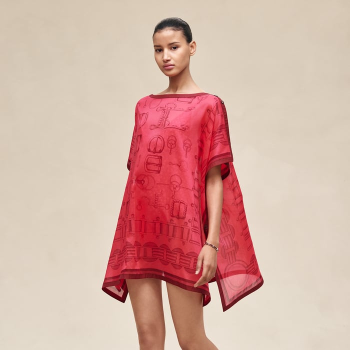 Rose Pivoine "Cahier Du Colporteur" Beach Tunic
