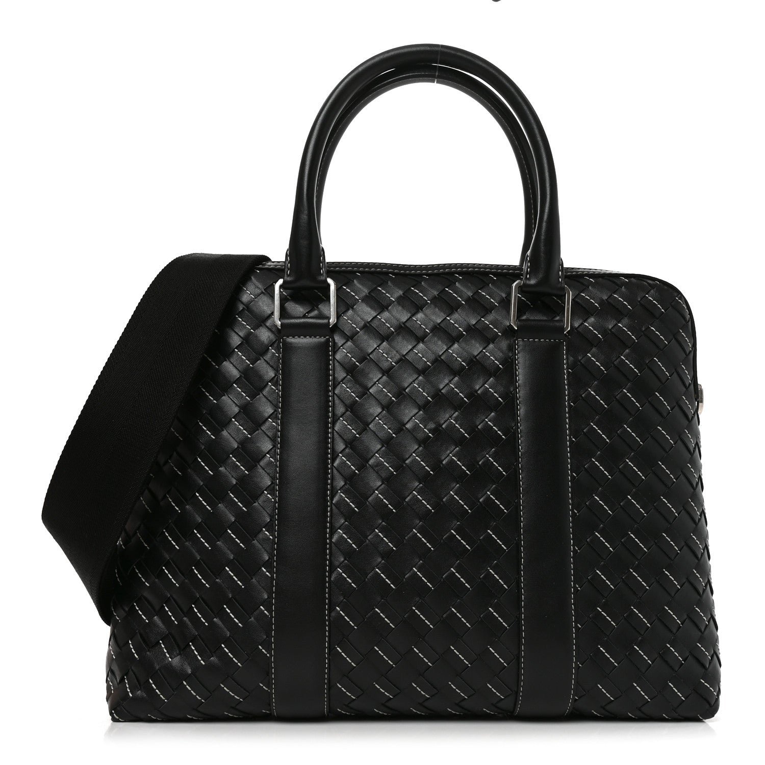 Bottega Veneta Bottega Veneta Nappa Intrecciato Medium Briefcase Black