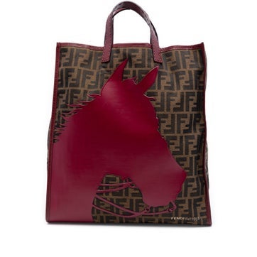 Zucca Canvas Selleria Horse Shopping Tote