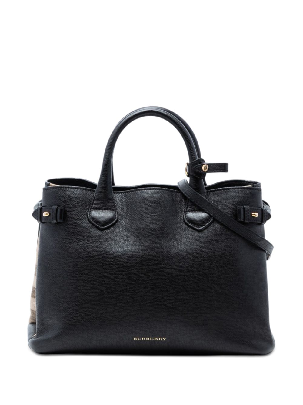 2000-2017 Medium Leather and House Check Banner satchel