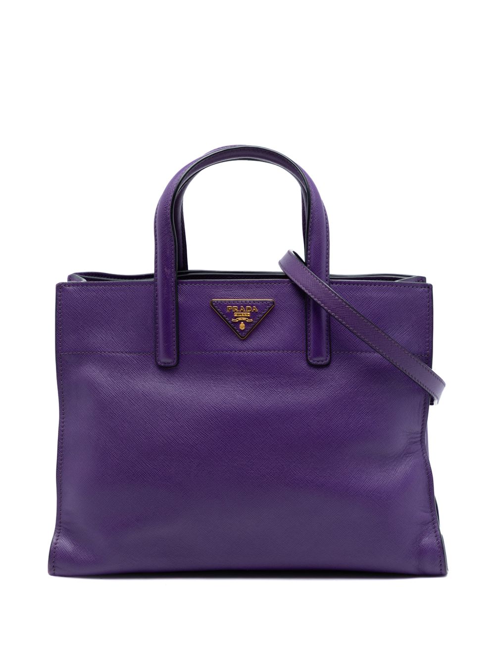 2013-2026 Saffiano Soft Triple Pocket Tote satchel
