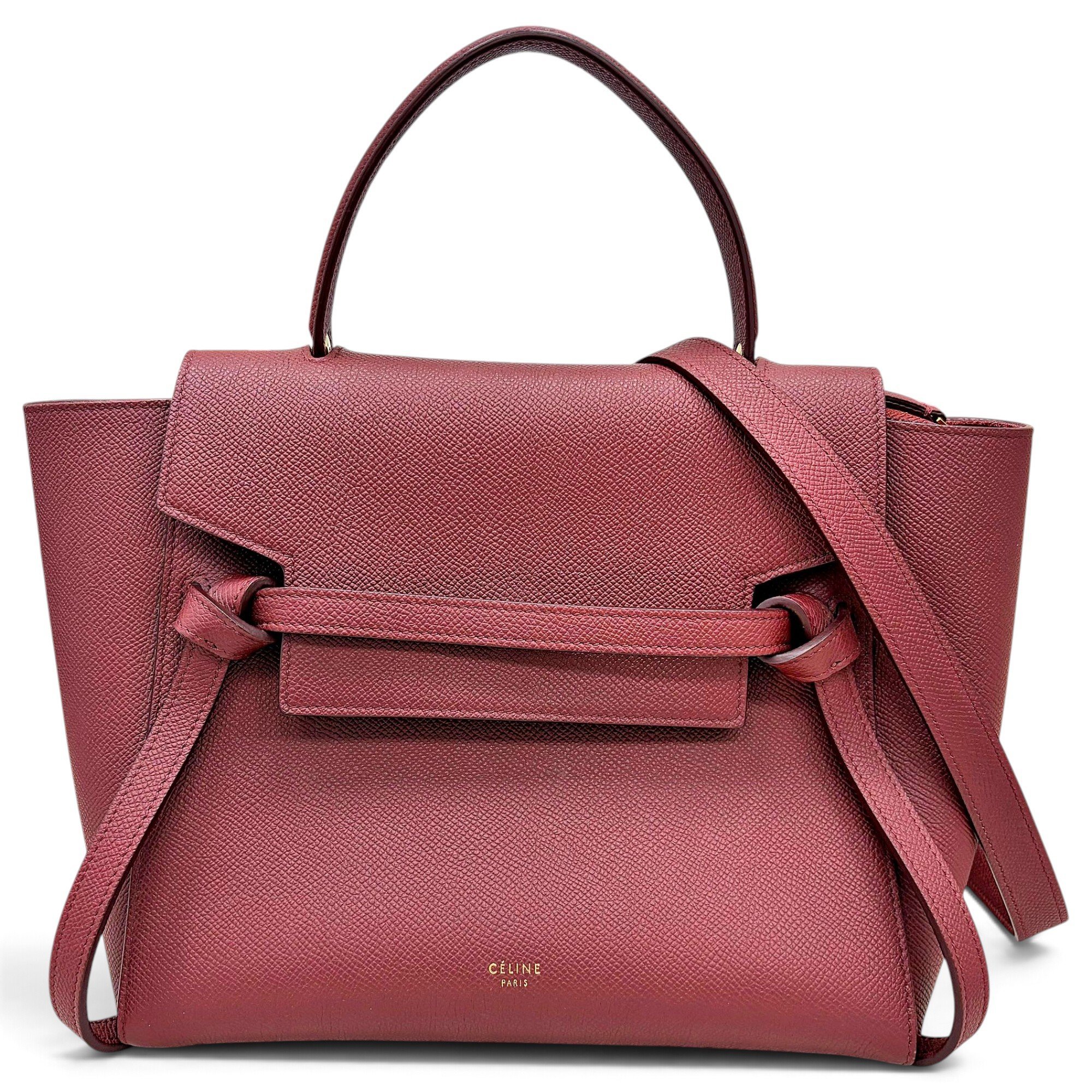 Belt leather handbag