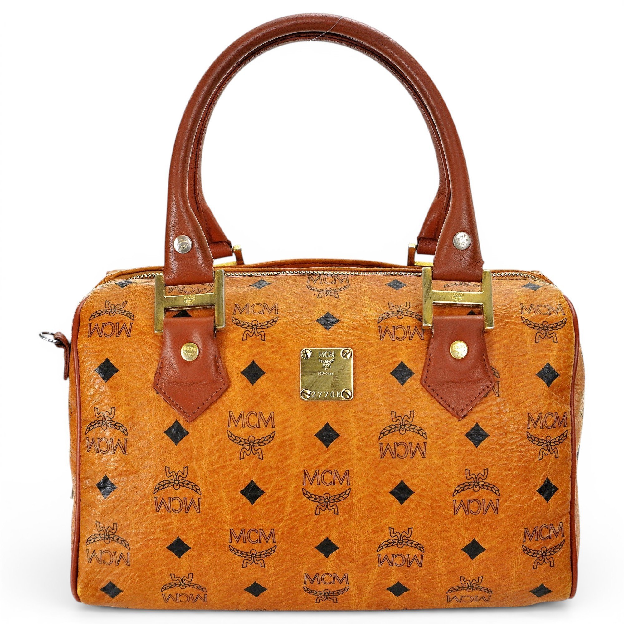 Boston leather tote