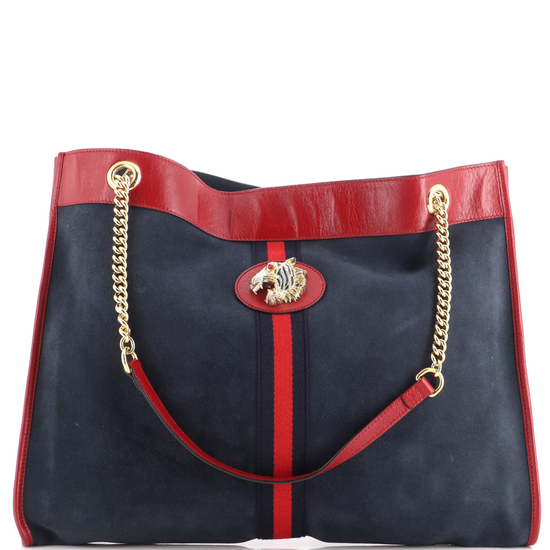 Rajah Chain Tote Suede Large