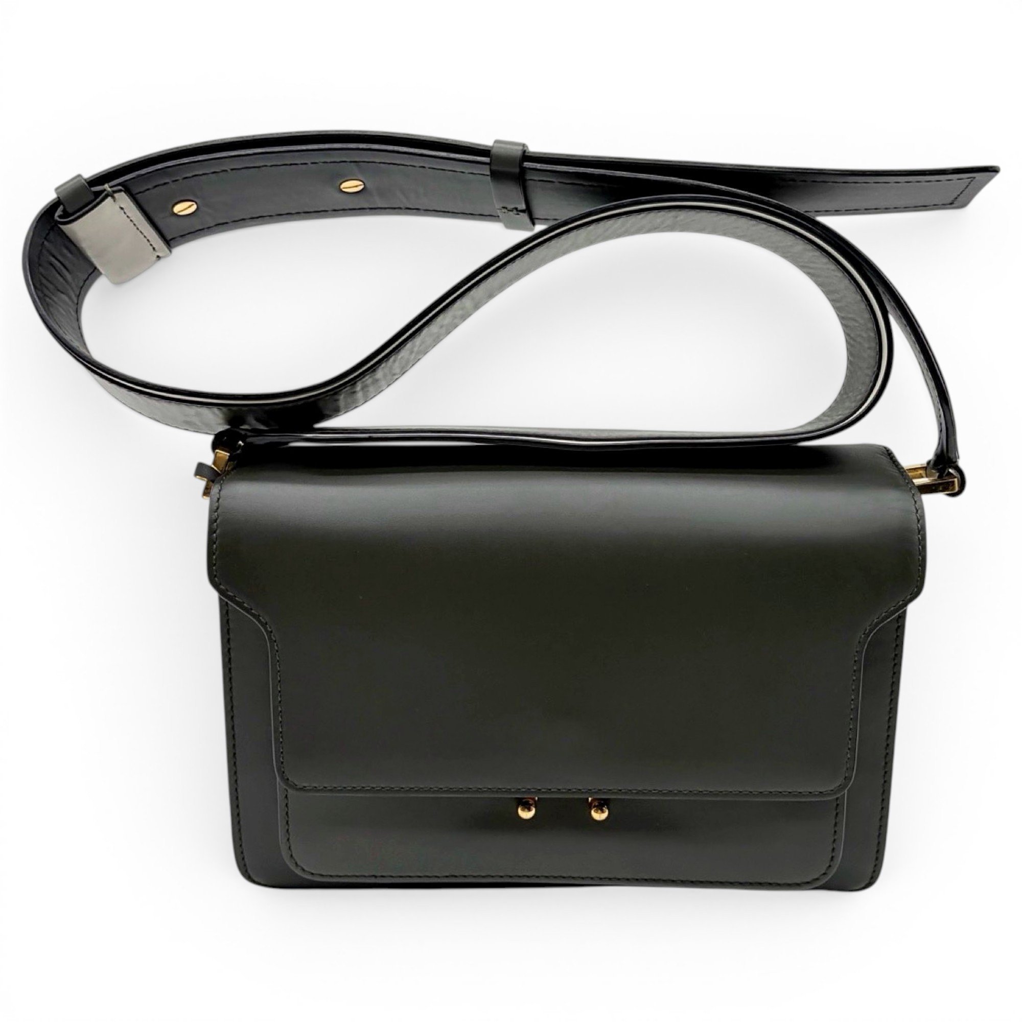 Trunk leather handbag