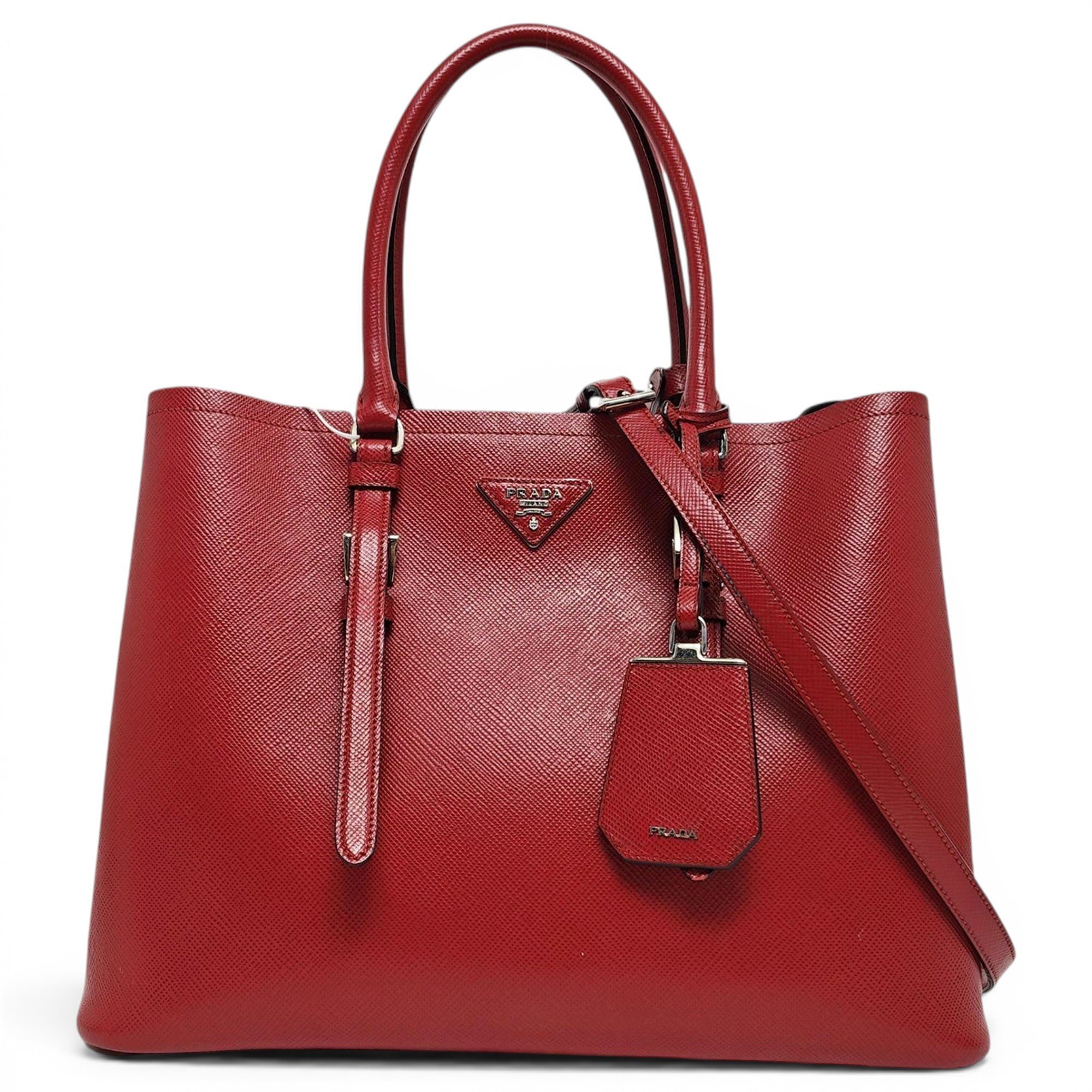 Double leather tote