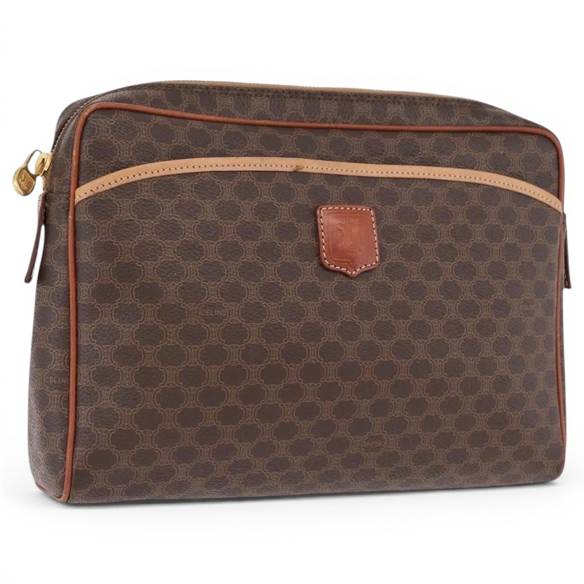 Leather clutch bag