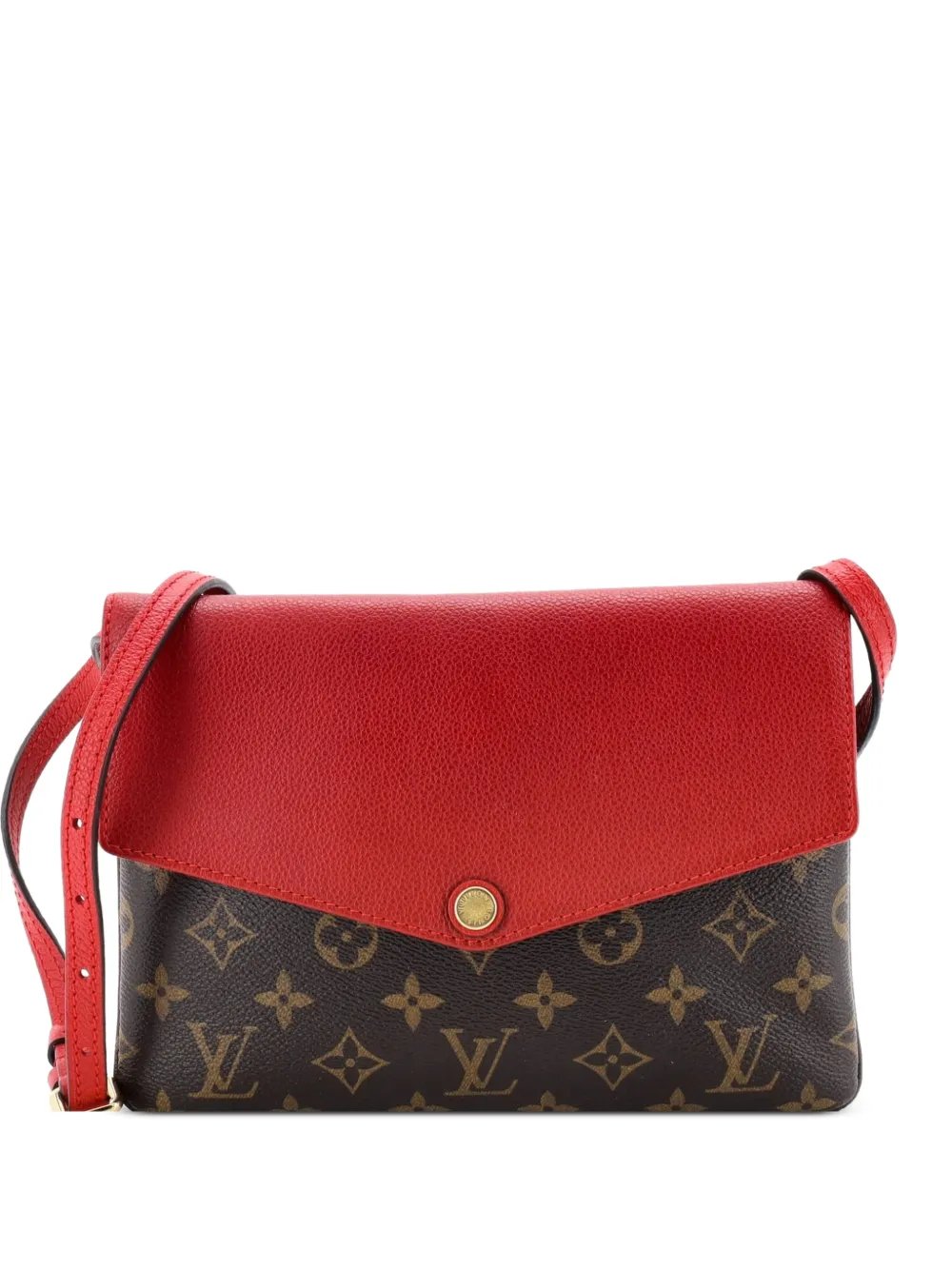 Twice Handbag Monogram Canvas and Leather crossbody bag