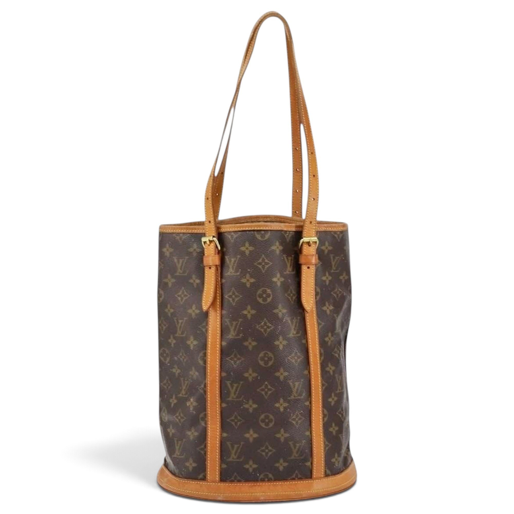 Bucket leather handbag