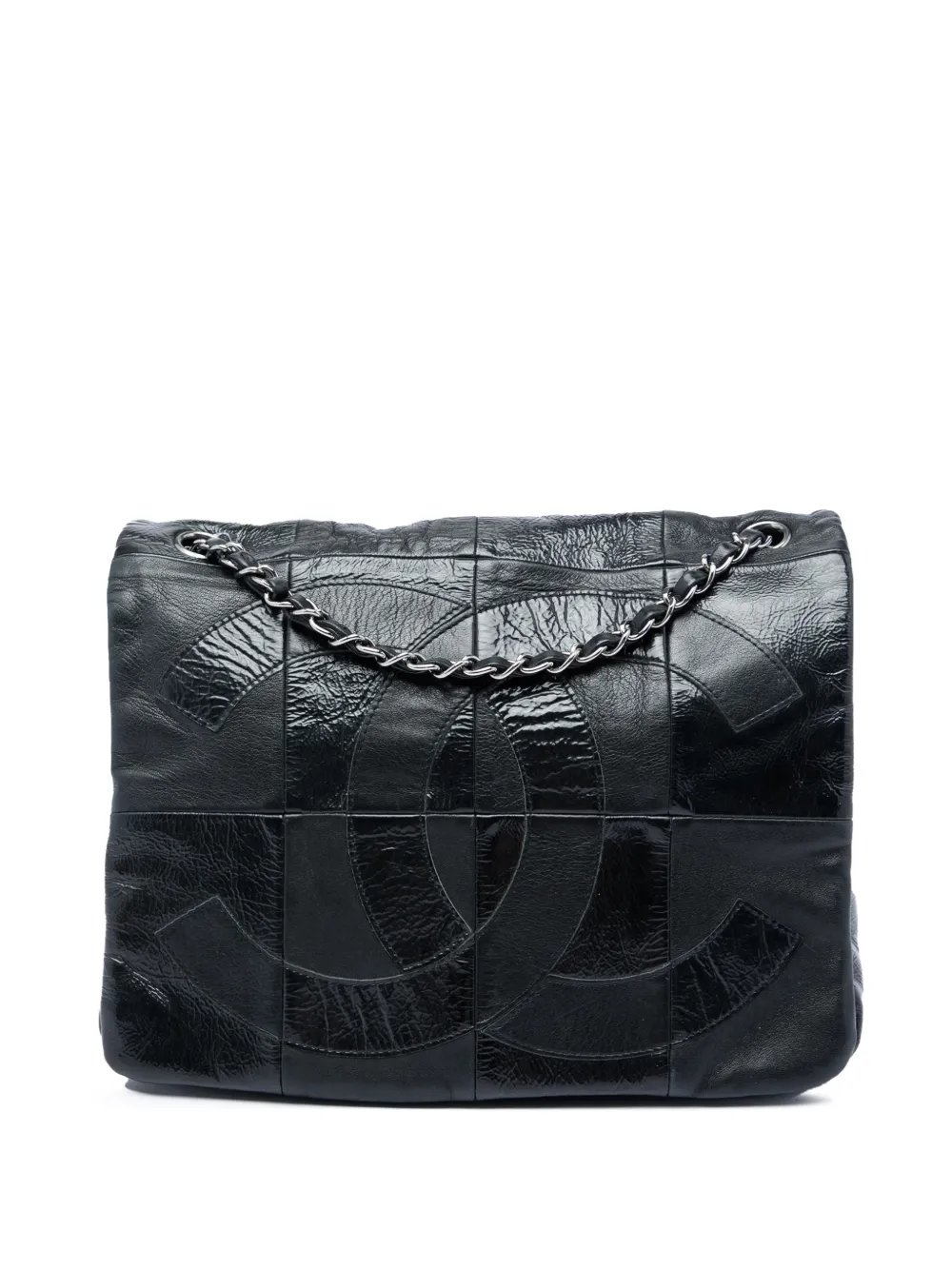2006-2008 Lambskin and Patent Patchwork Brooklyn Flap shoulder bag
