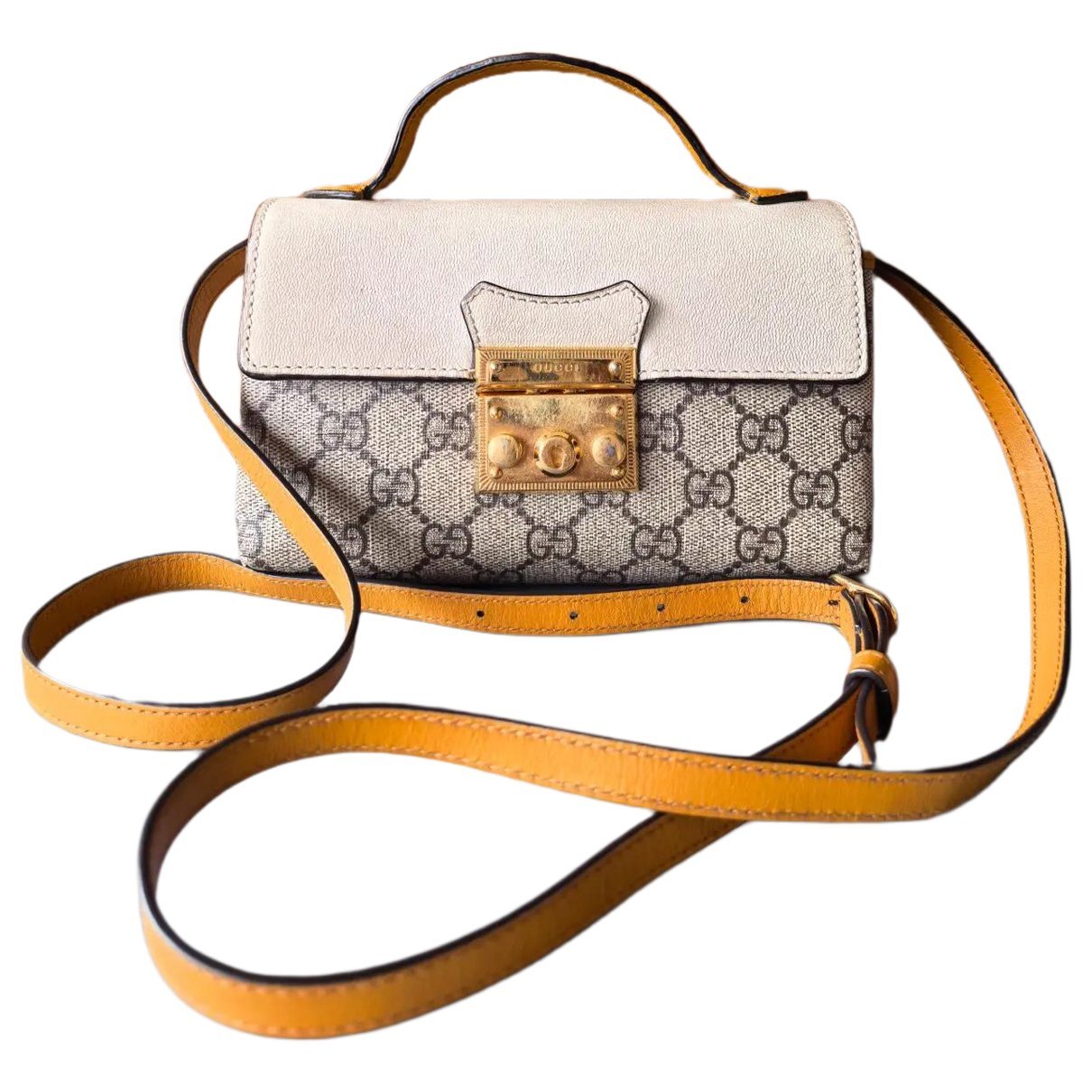 Padlock vinyl crossbody bag