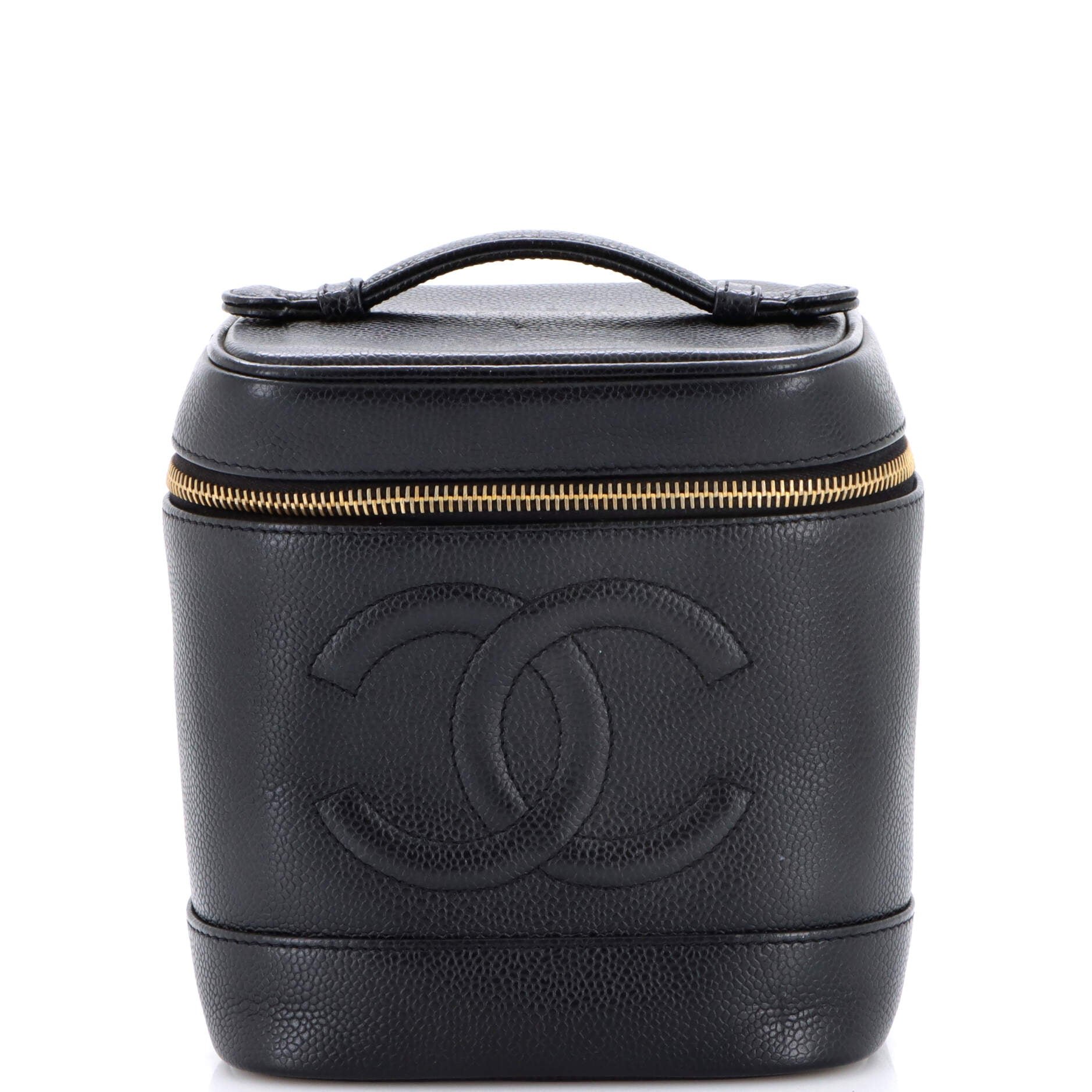Vintage Timeless Cosmetic Case Caviar Tall