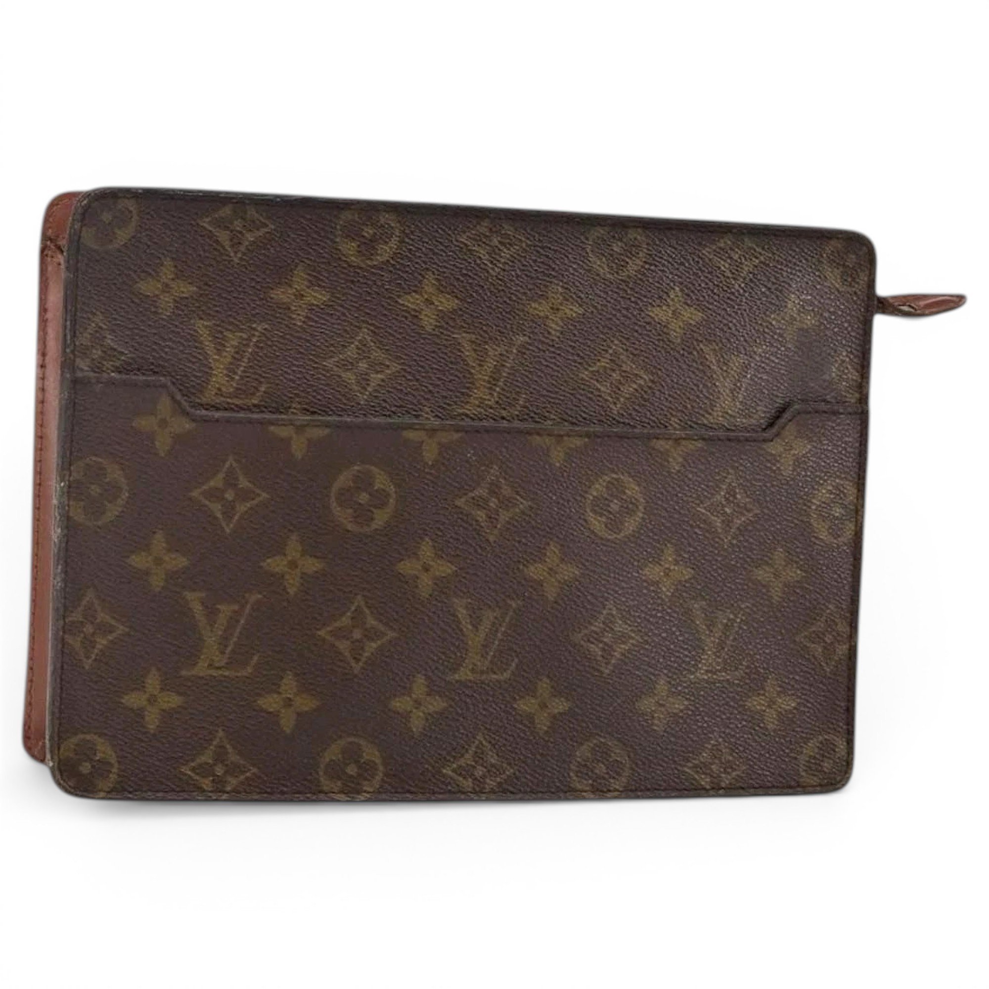 Leather clutch bag