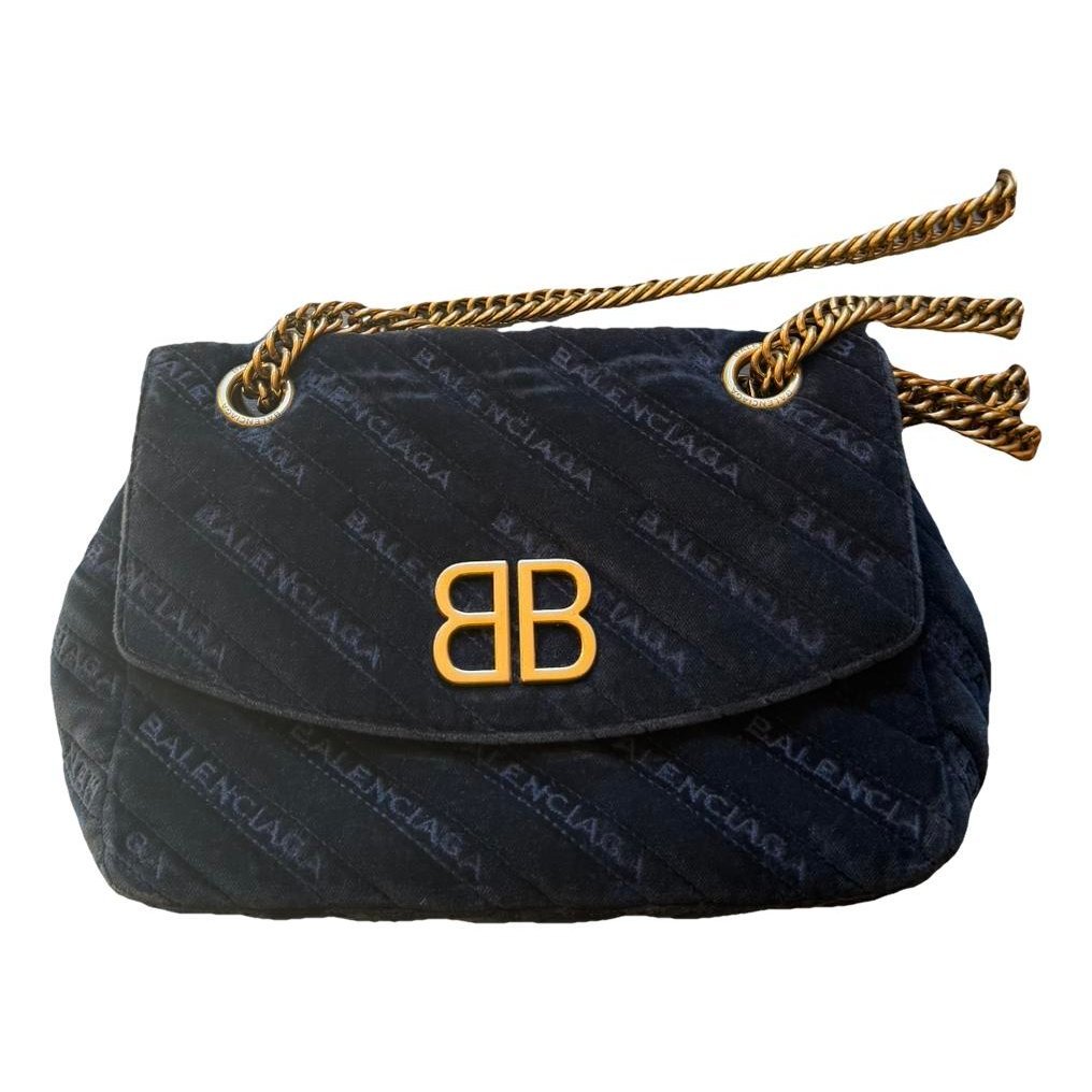 BB chain velvet crossbody bag