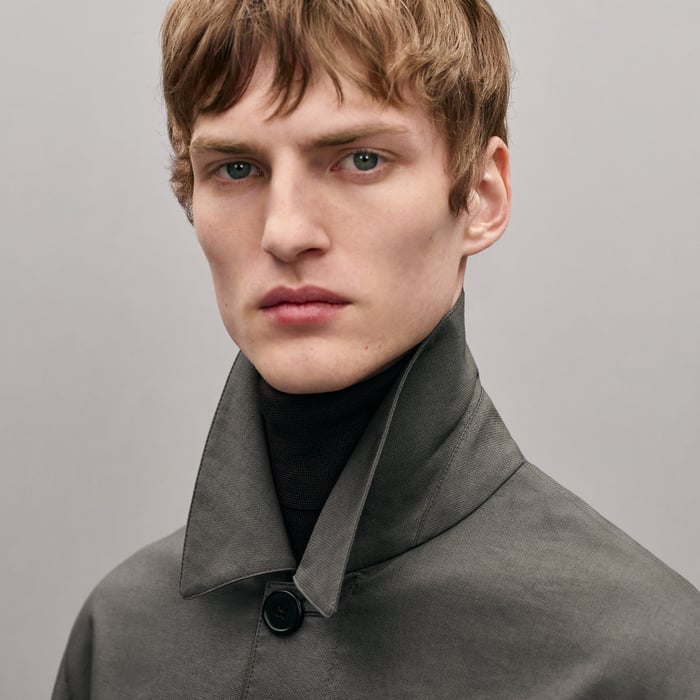 Gris Brûlé "Neo Pique" Straight Cut Jacket