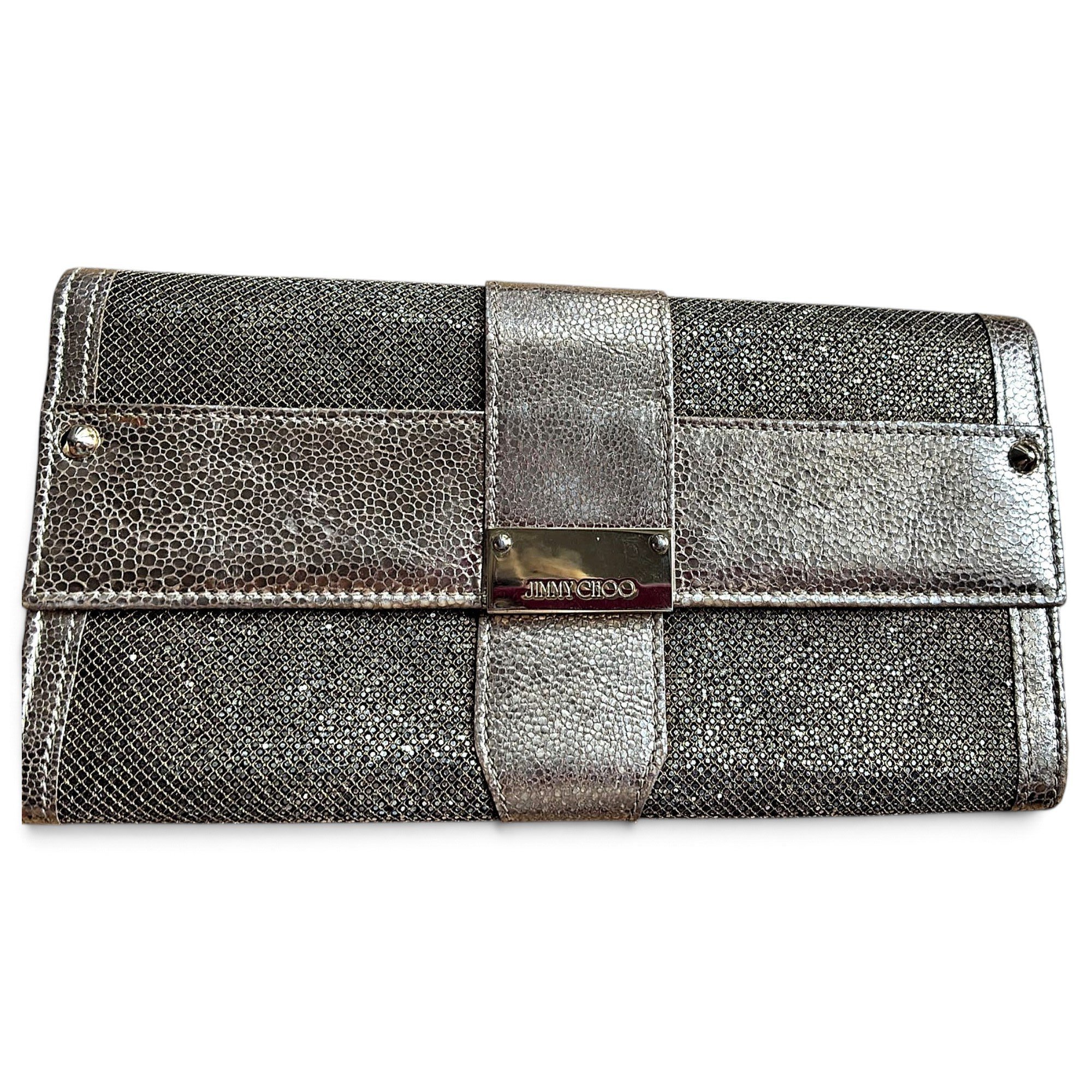 Leather clutch bag