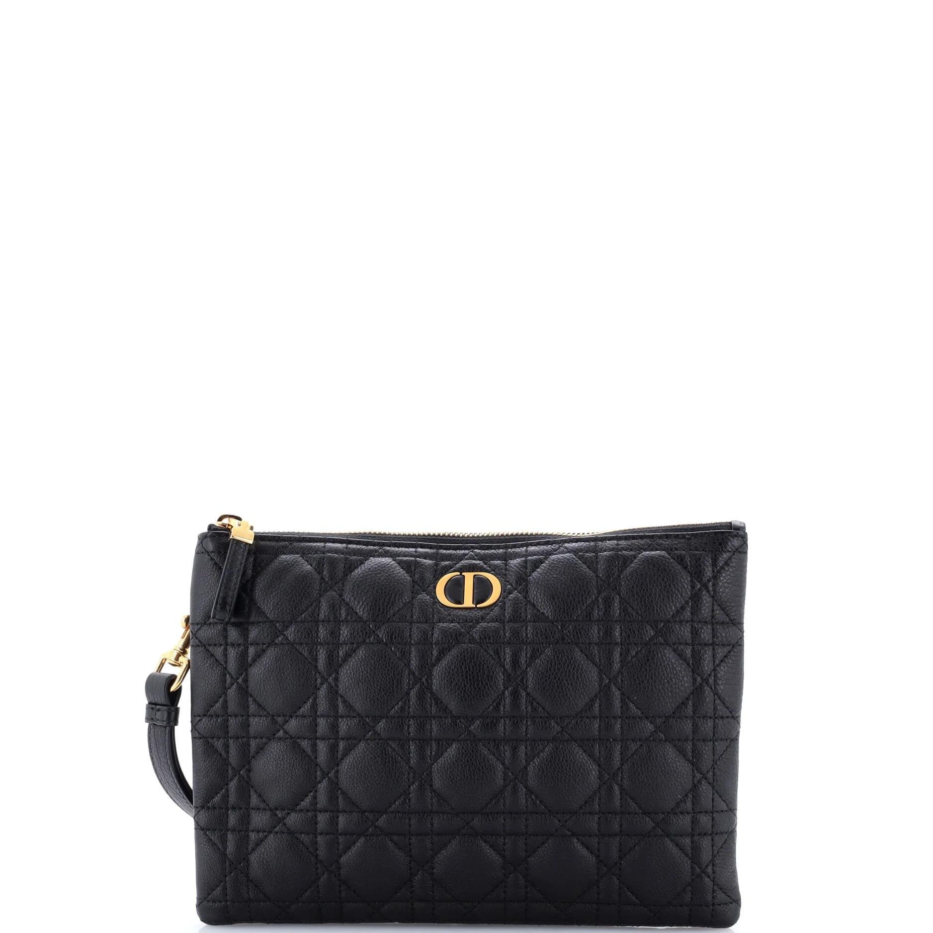 Leather clutch bag