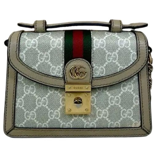 Ophidia Flap Top Handle vinyl handbag